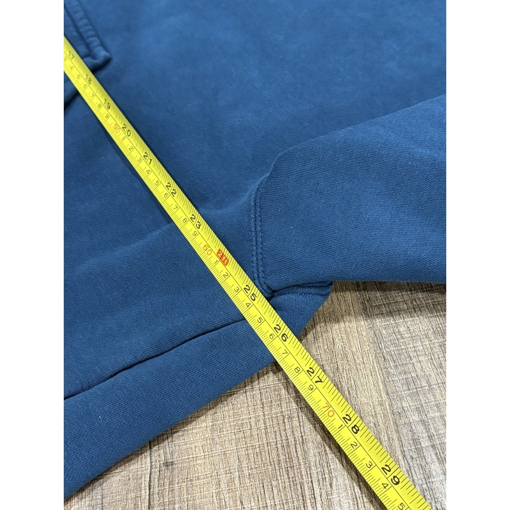 Nike Blue Cotton Pouch Cropped Sweatshirt Women's Size Large 1/4 Zip - Picture 7 of 8
